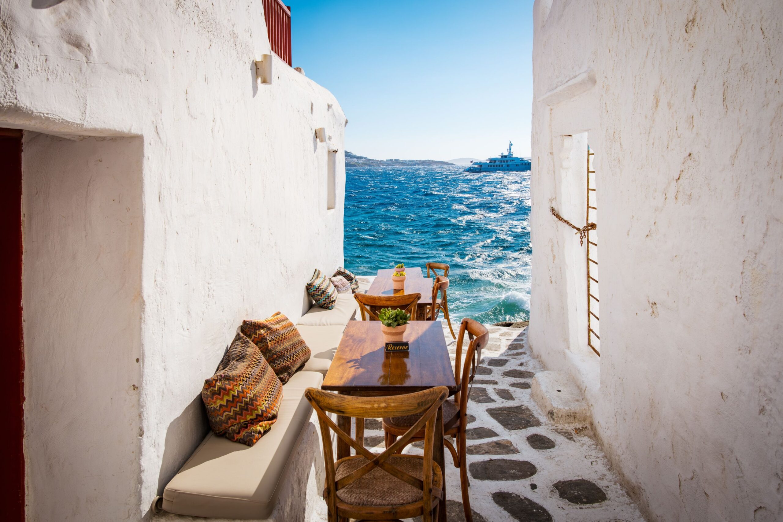 The,Town,Of,Mykonos,-,Greece,-,Called,Chora,,With