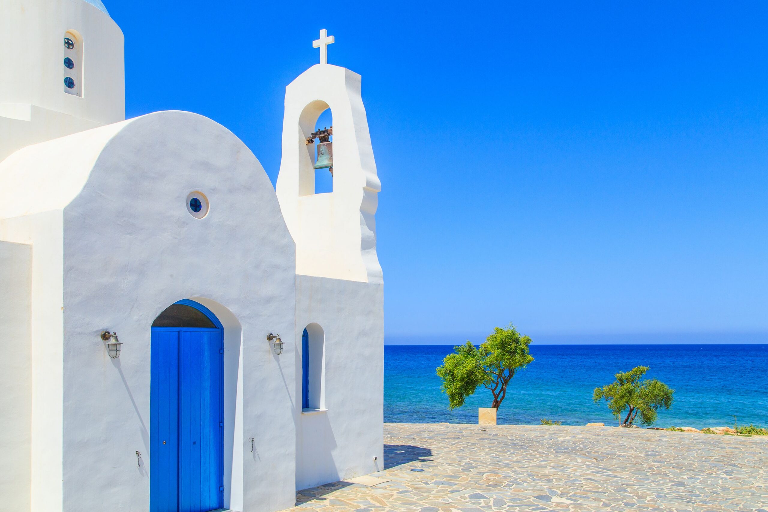 White,Chapel,On,A,Shore,In,Protaras,,Cyprus