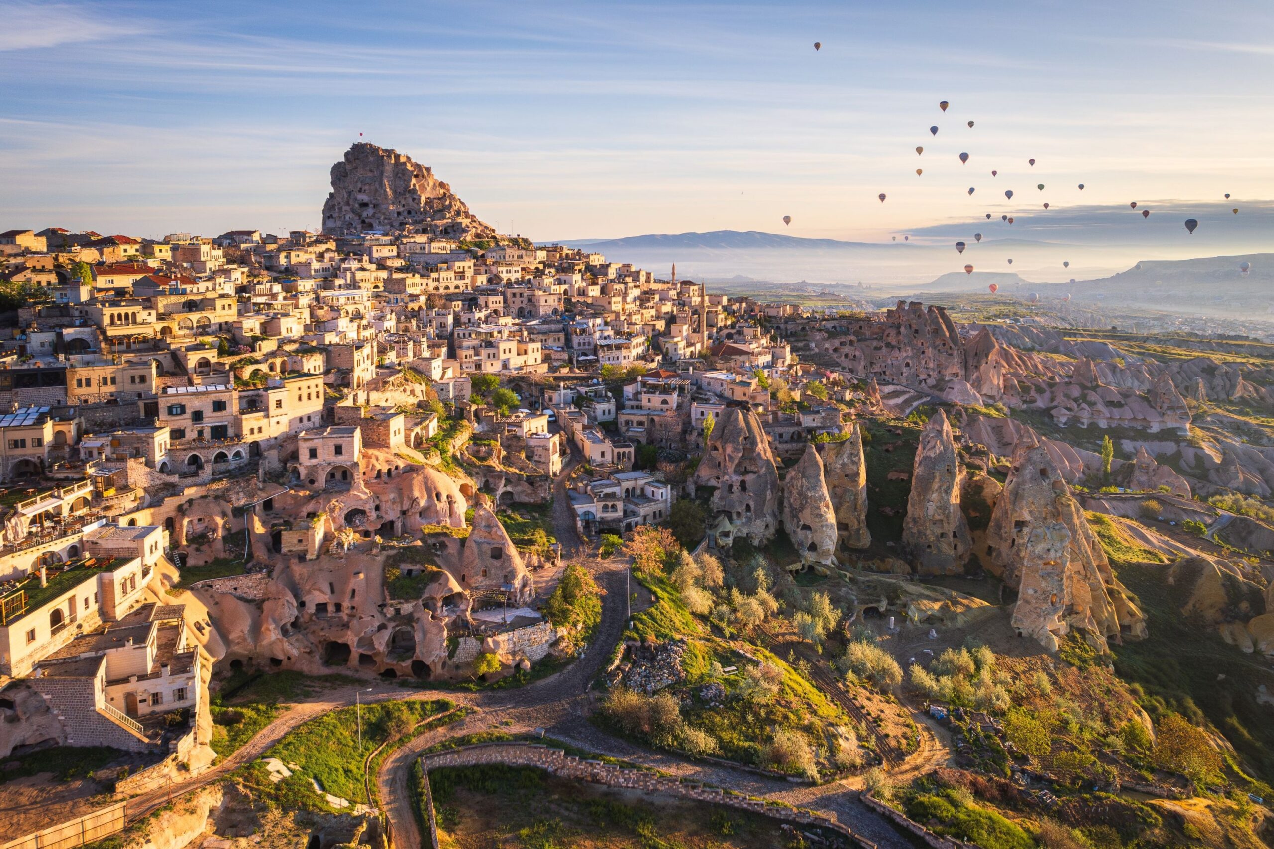 View,To,Uçhisar,,A,Village,In,Cappadocia,,In,Nev?ehir,Province,